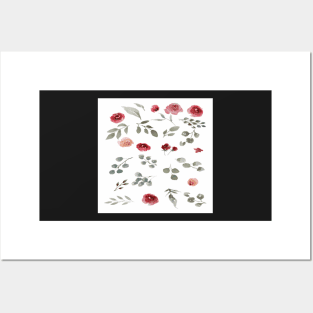 Pretty Roses Pink & Red Floral Home Decor & Gifts Posters and Art